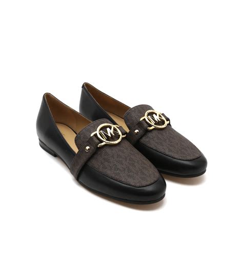 michael michael kors may tumbled leather loafers|Rory Leather and Logo Loafer .